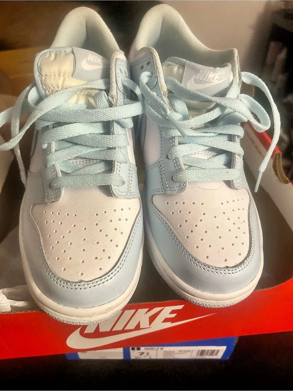 Nike Dunk Low University Blue Sneakers Blue & White Women's US 7